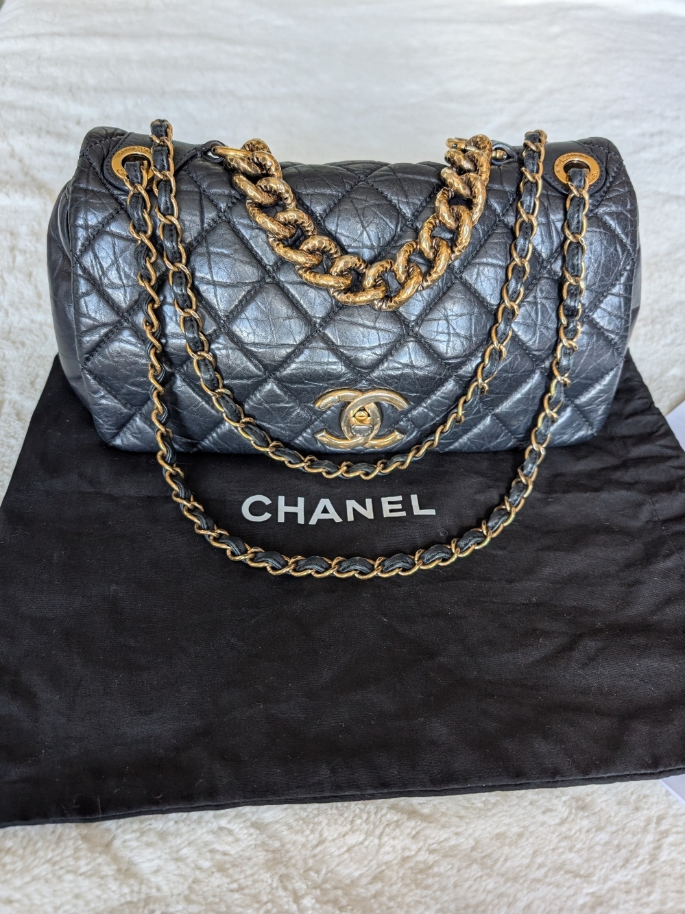 Chanel Calfskin Pondicherry Flap Bag